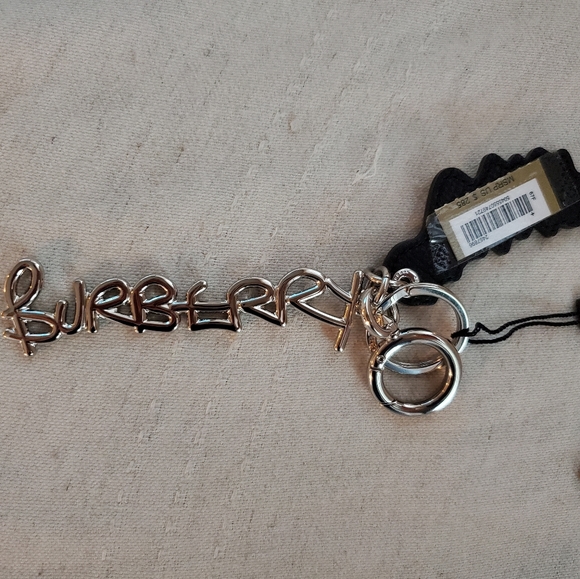 Nwt Burberry Doodle black & silver bag charm keyring 100% Authentic - Picture 3 of 5